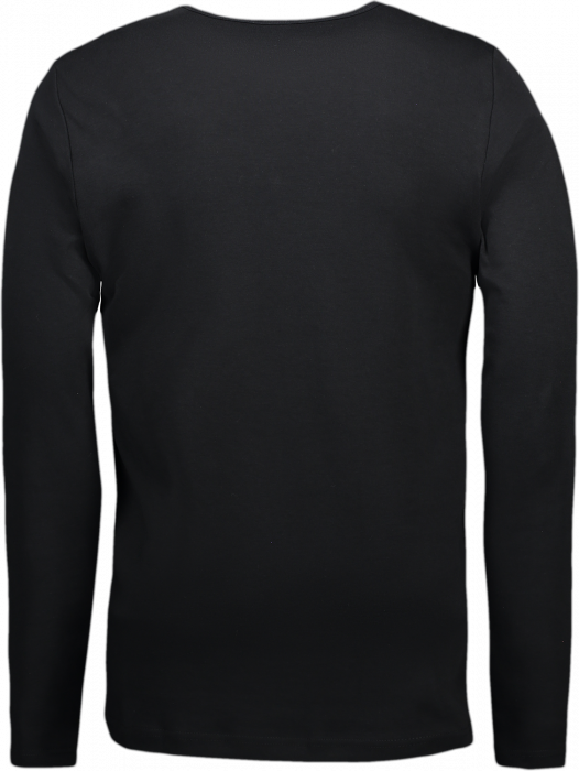 ID - Mens' Interlock T-Shirt Long-Sleeved - Czarny