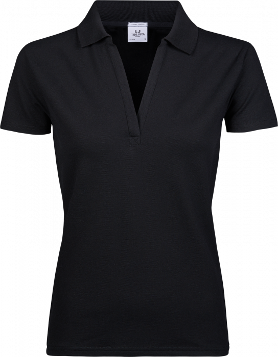 Tee Jays - Womens Luxury Stretch V-Neck Polo - zwart