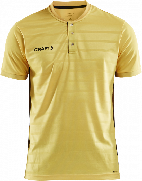 Craft - Pro Control Button Jersey Youth - Żółty & czarny