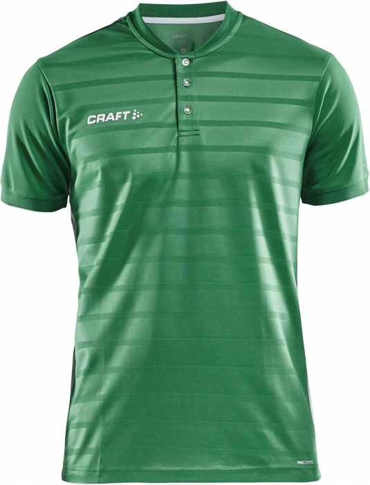 Craft - Pro Control Button Jersey Youth - Zielony & biały