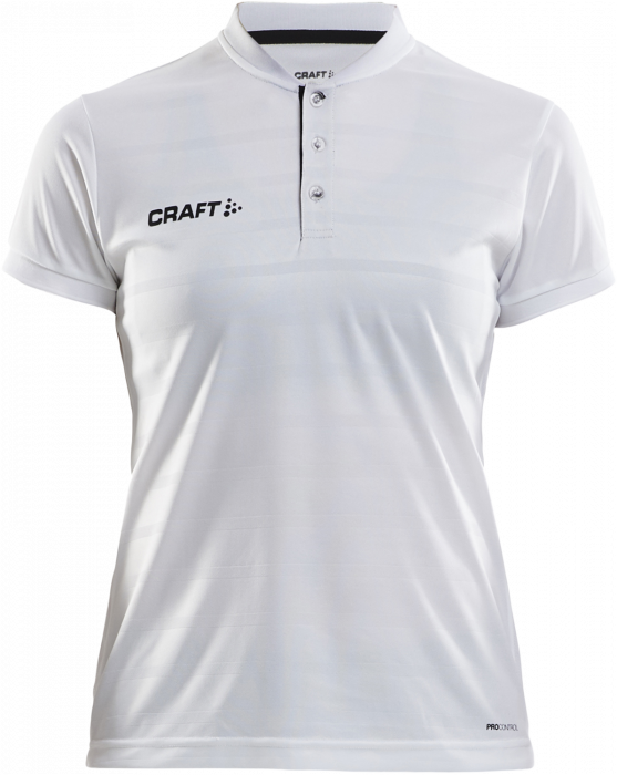 Craft - Pro Control Button Jersey Dame - Hvid & sort