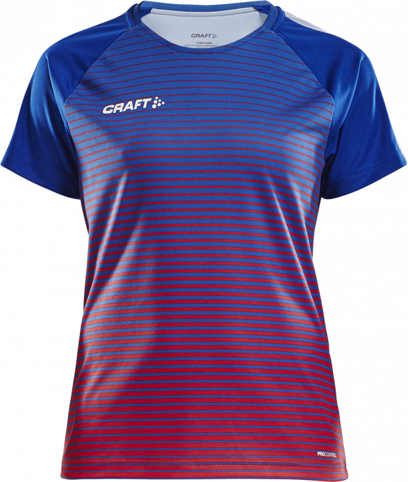 Craft - Pro Control Stripe Jersey Woman - Blu & rosso