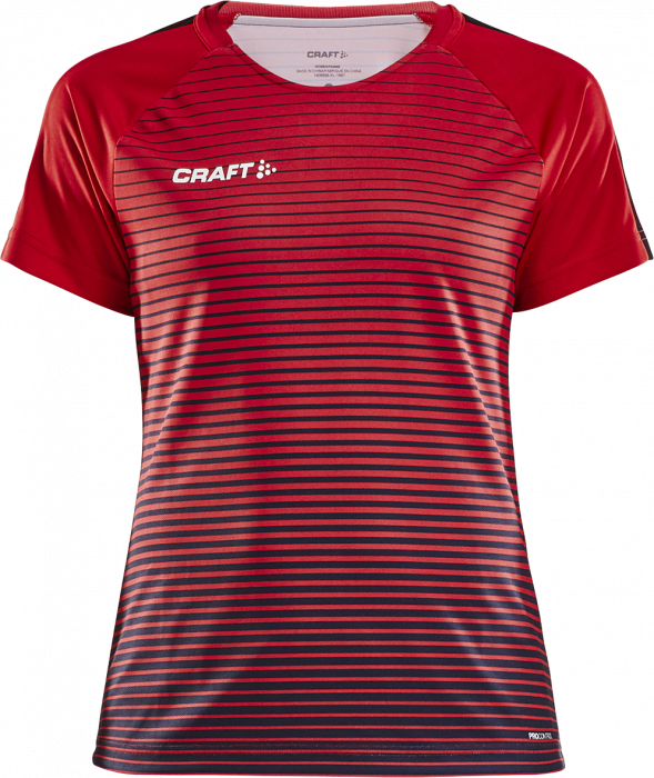 Craft - Pro Control Stripe Jersey Woman - Red & dark red