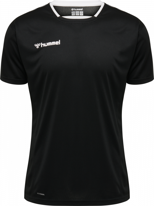 venijn voor Keuze Hummel AUTHENTIC POLY JERSEY S/S › Zwart (204919) › 14 Kleuren › T-shirts  en poloshirts › Volleybal