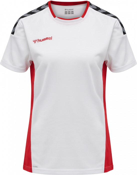 Consumeren Mos Alfabet Hummel Authentic jersey women › Wit & rood (204921) › 14 Kleuren › T-shirts  en poloshirts door Hummel