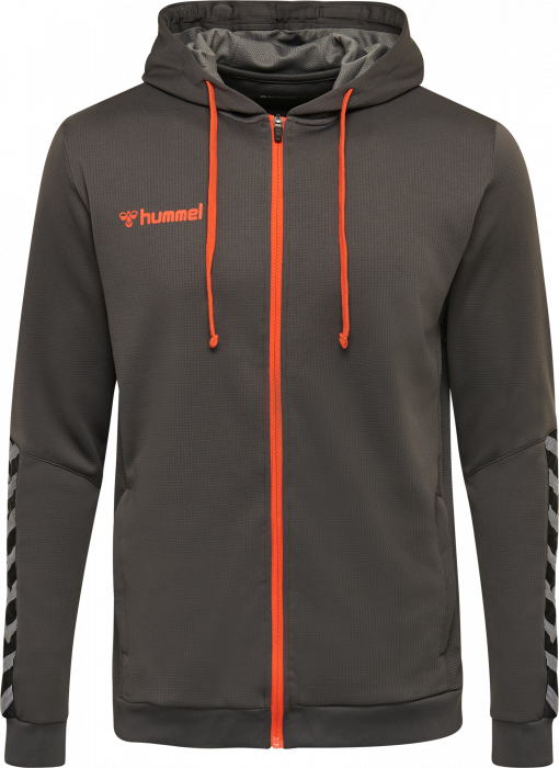 Hummel Authentic zip hoodie › Asphalt & orange (204937) › Farben › & Poloshirts bis Hummel