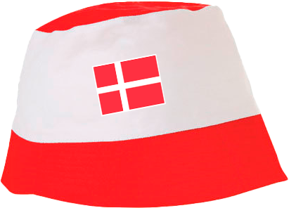 Sportyfied - Danmark Bøllehat - Rød & hvid