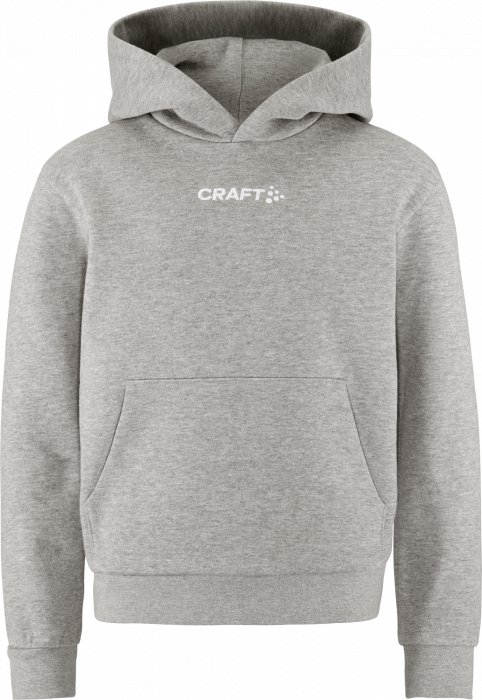 Craft - Community 2.0 Logo Hættetrøje Børn - Grå Melange DK