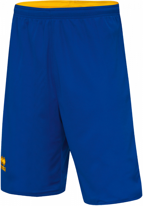 Errea - Chicago Double Basketball Shorts - Blau & gelb