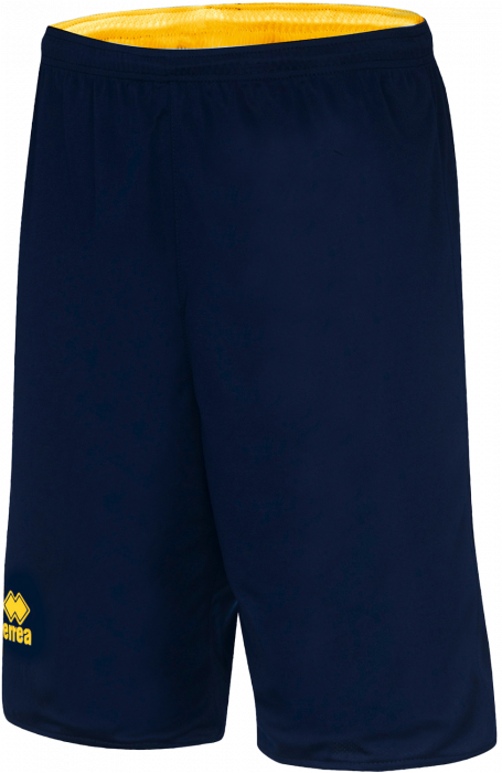 Errea - Chicago Double Basketball Shorts - Navy Blue & gelb