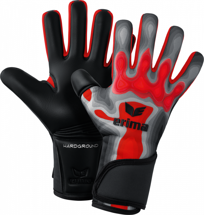 Erima - Flex-Ray Pro Hardground Glove - Grey & vermelho