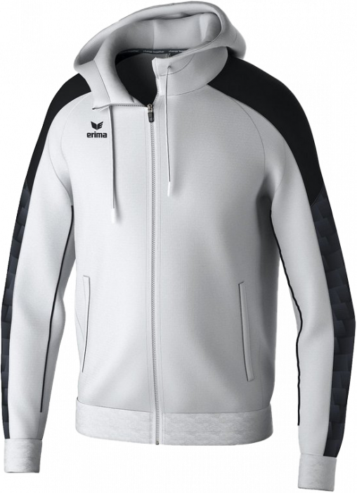 Erima - Evo Star Training Jacket With Hood - Weiß & schwarz