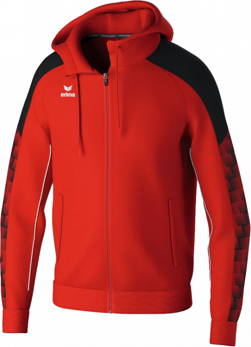 Erima - Evo Star Training Jacket With Hood - Röd & svart