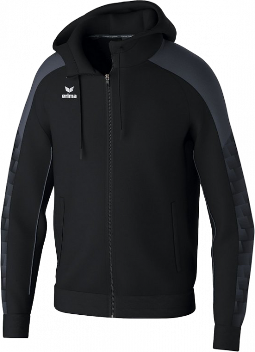 Erima - Evo Star Training Jacket With Hood - Noir & slate grey