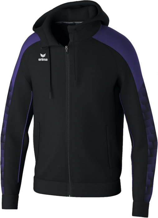 Erima - Evo Star Training Jacket With Hood - Noir & violet