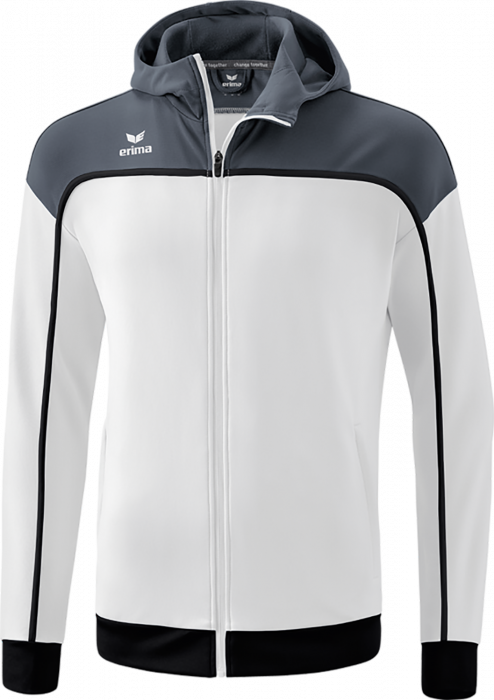 Erima - Change Training Jacket With Hood - Wit & slate grey