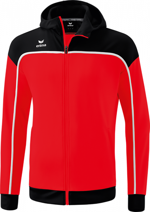 Erima - Change Training Jacket With Hood - Czerwony & czarny
