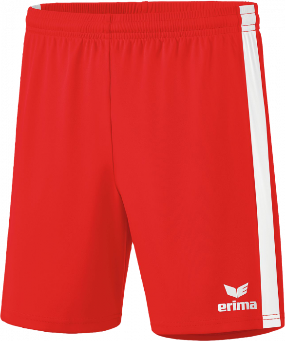 Erima - Retro Star Shorts - Ruby Red & bianco