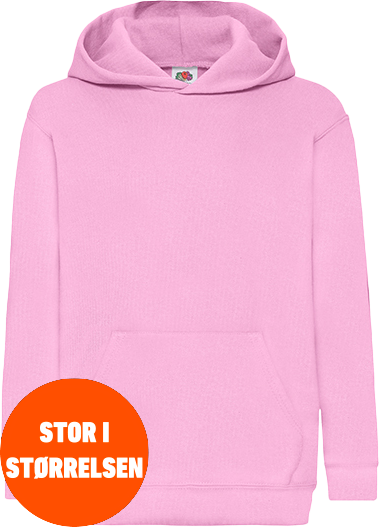 Fruit of the loom - Klassisk Hoodie Kids - Light Pink