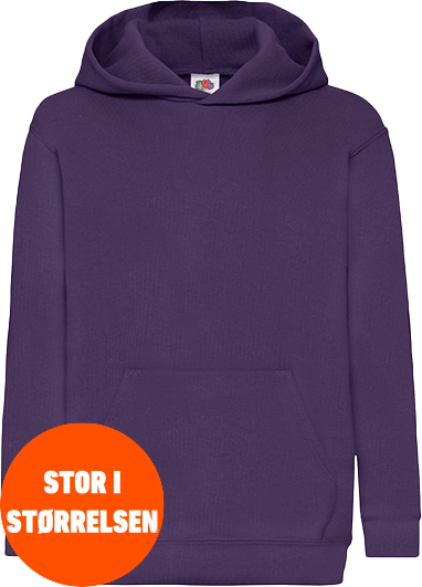 Fruit of the loom - Klassisk Hoodie Kids - Purple