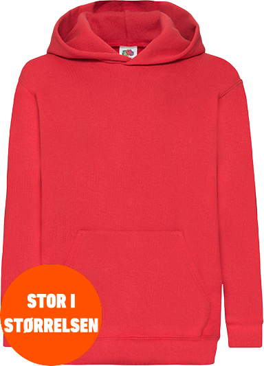 Fruit of the loom - Klassisk Hoodie Kids - Red