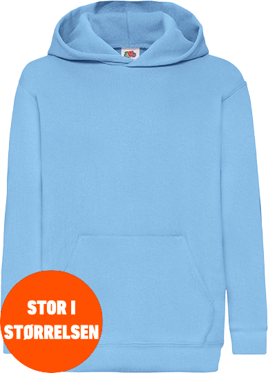 Fruit of the loom - Klassisk Hoodie Kids - Sky Blue