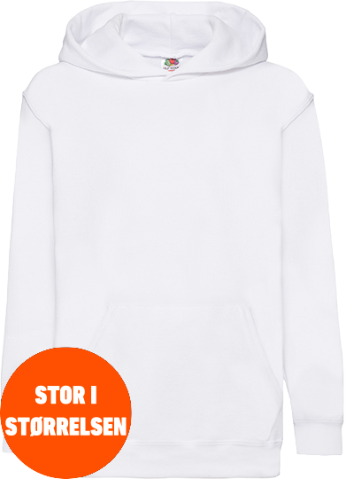 Fruit of the loom - Klassisk Hoodie Kids - White