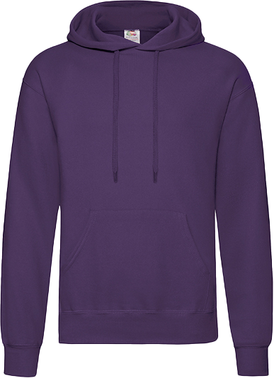 Fruit of the loom - Klassisk Hoodie - Purple