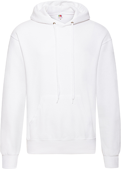 Fruit of the loom - Klassisk Hoodie - White