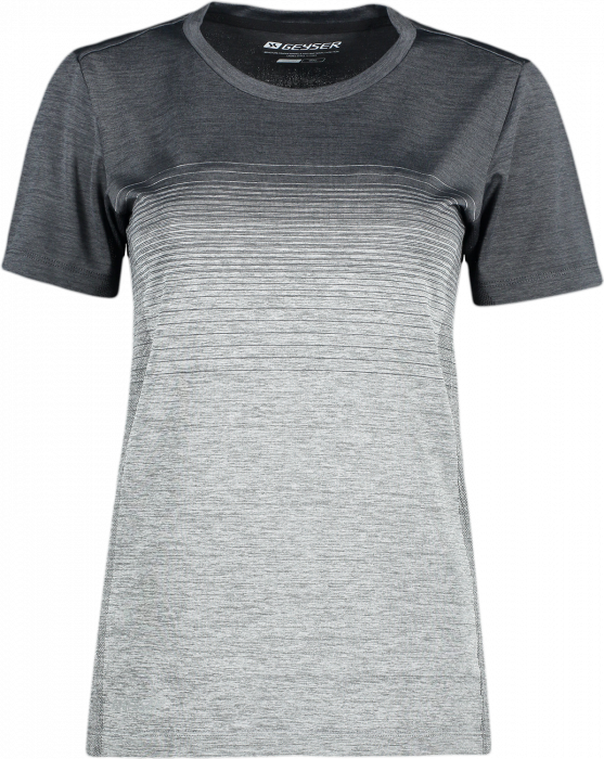 Geyser - Striped Women's T-Shirt - Anthracite Melange & grau