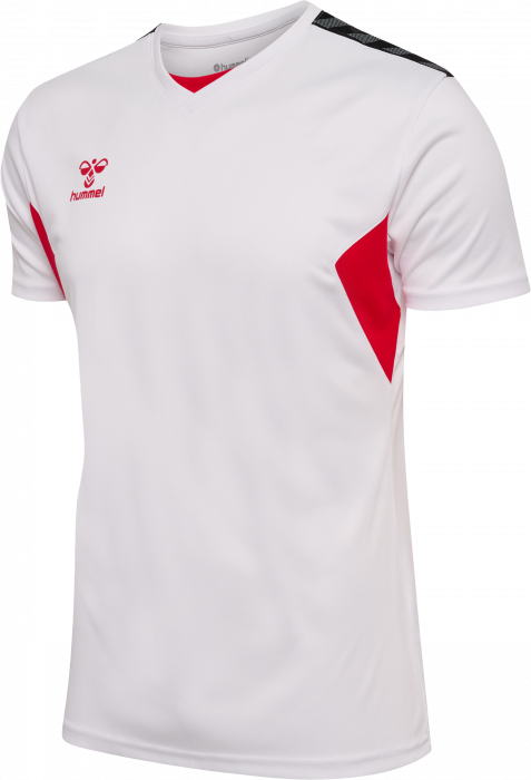 Hummel - Authentic Player Jersey Kids - Weiß & true red