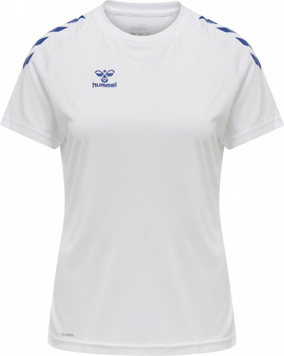 Hummel - Core Xk Poly T-Shirt Women - Biały & true blue