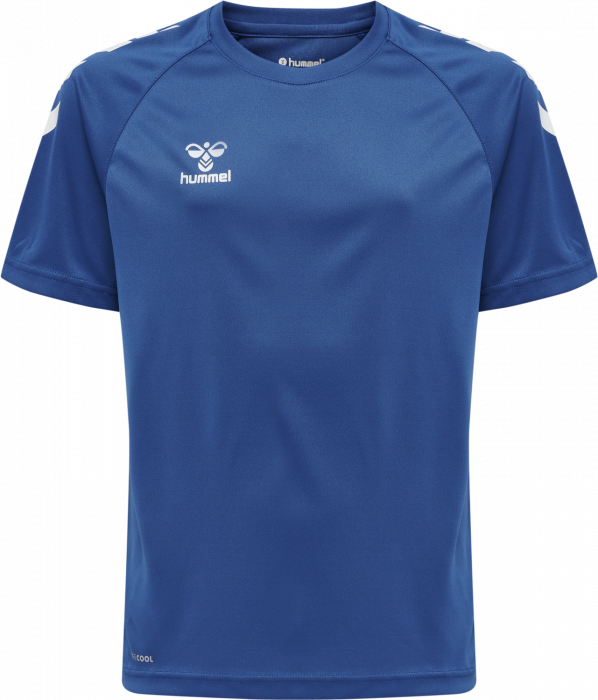 Hummel - Core Xk Poly T-Shirt Jr - True Blue & branco