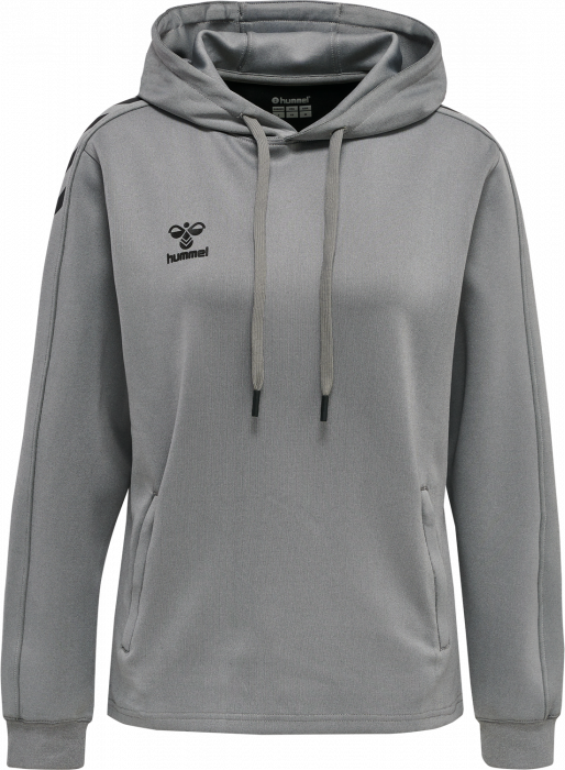 Hummel Core XK Poly hoodie women › Grey Melange & black (212649) › 8