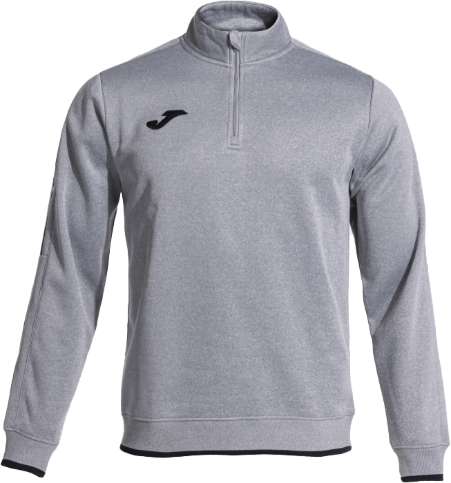 Joma - Olimpiada Half Zip Top - Melange grey & preto