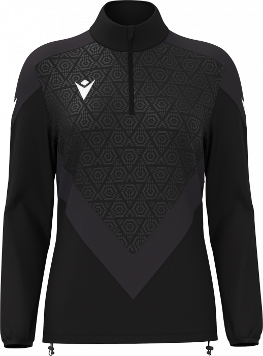 Macron - Anora Training Top W. Half-Zip Women - Black & grigio scuro