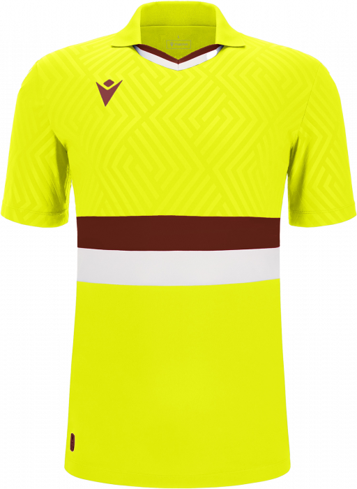 Macron - Charon Eco Player Jersey - Neon Yellow & cardinal