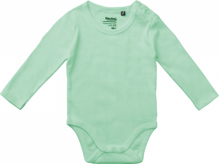 Neutral - Organic Long Sleeve Bodystocking Babies - Dusty Mint