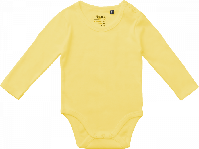 Neutral - Organic Long Sleeve Bodystocking Babies - Dusty Yellow