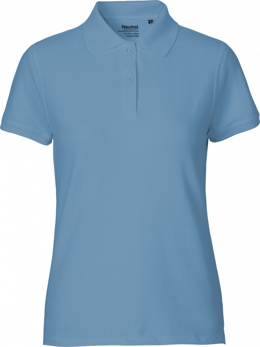 Neutral - Klassisk Bomulds Polo Dame - Dusty Indigo