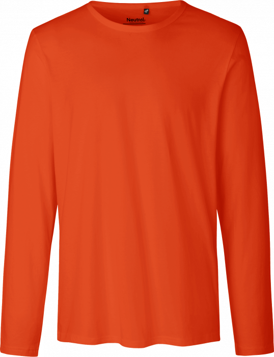 Neutral - Organic Long Sleeve Cotton T-Shirt - Orange