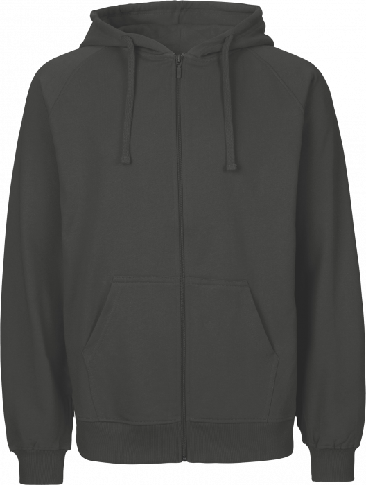 Neutral - Organic Cotton Hoodie With Full Zip Men - Charcoal