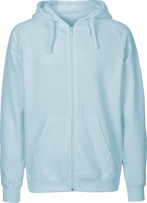 Neutral - Organic Cotton Hoodie With Full Zip Men - Light Blue