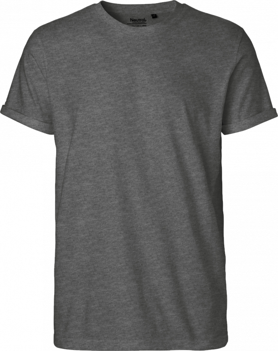 Neutral - Økologisk Roll Up Sleeve Bomulds T-Shirt - Dark Heather