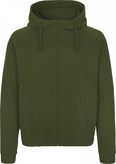 Neutral - Hoodie With Hidden Zip - Military