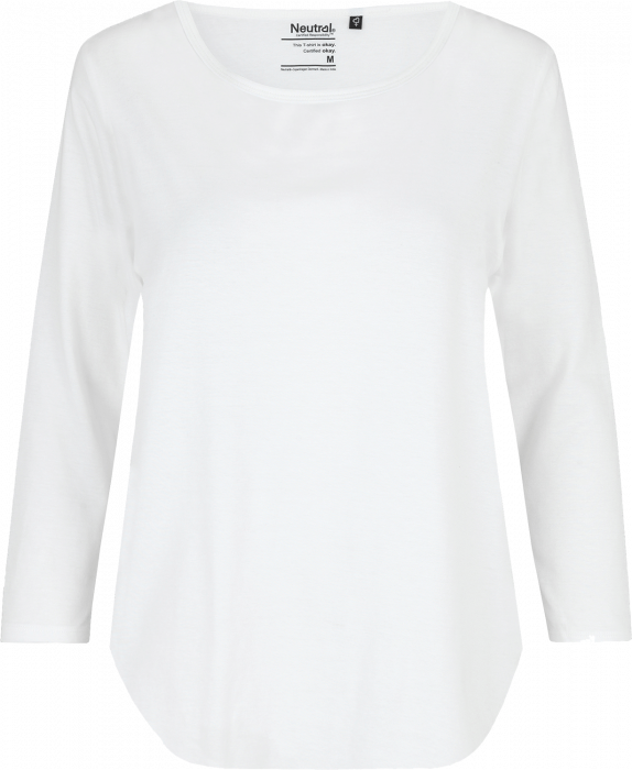 Neutral - 3/4 Ærme T-Shirt Dame - White