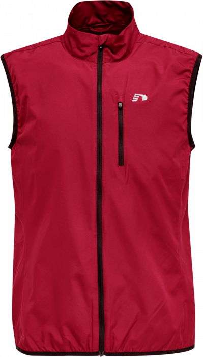 Newline - Men's Core Windbreaker Vest Jacket - Czerwony & czarny