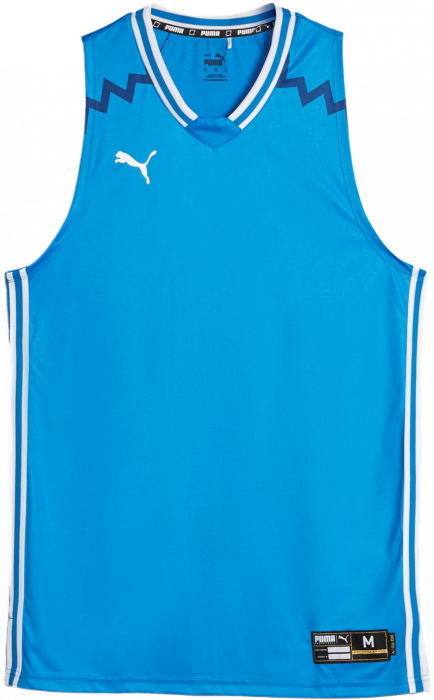 Puma - Hoops Team Basketball Jersey - Blue Lemonade & biały