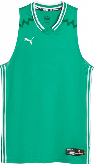 Puma - Hoops Team Basketball Jersey - Pepper Green & branco