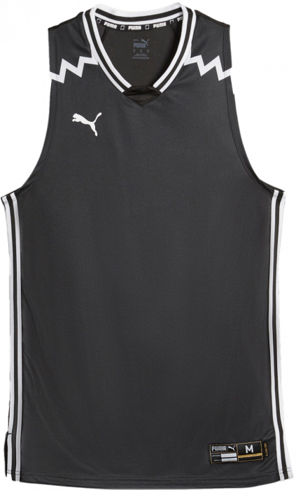 Puma - Hoops Team Basketball Jersey - Czarny & biały